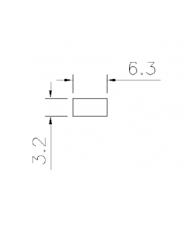 裝潢實心鋁條-6.3x3.2m/m