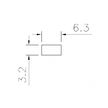 裝潢實心鋁條-6.3x3.2m/m