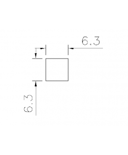 裝潢實心鋁條-6.3x6.3m/m