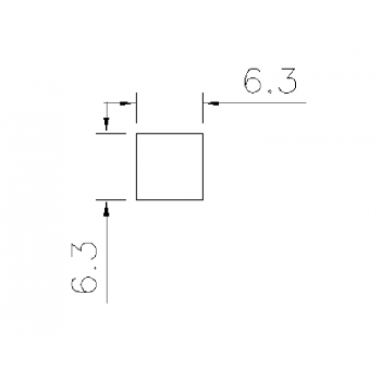 裝潢實心鋁條-6.3x6.3m/m