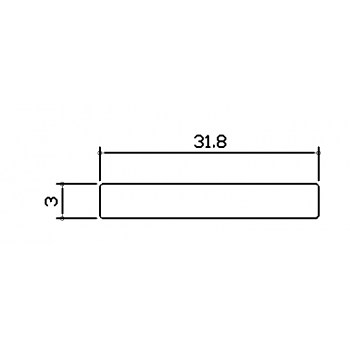 裝潢實心鋁條-31.8x3m/m