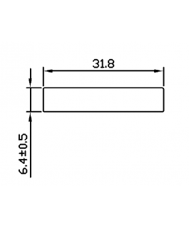 裝潢實心鋁條-31.8x6.4m/m