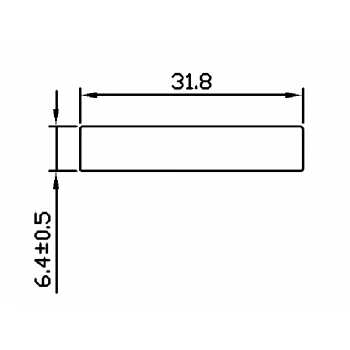 裝潢實心鋁條-31.8x6.4m/m