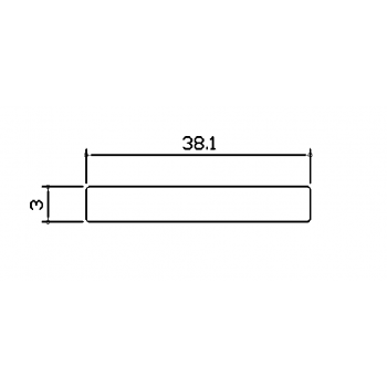 裝潢實心鋁條-38.1x3m/m
