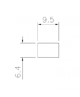 裝潢實心鋁條-6.4x9.5m/m