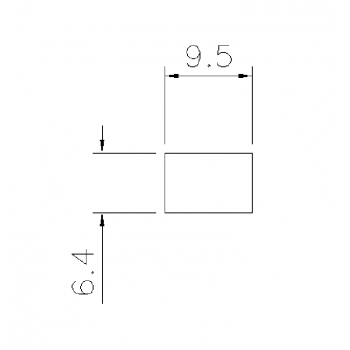 裝潢實心鋁條-6.4x9.5m/m