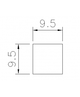 裝潢實心鋁條-9.5x9.5m/m