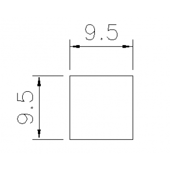 裝潢實心鋁條-9.5x9.5m/m