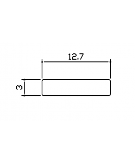 裝潢實心鋁條-12.7x6.3m/m