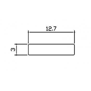 裝潢實心鋁條-12.7x3m/m