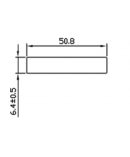 裝潢實心鋁條-50.8x6.4m/m