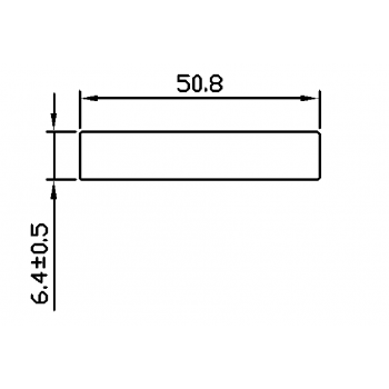 裝潢實心鋁條-50.8x6.4m/m