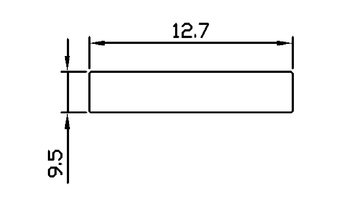 裝潢實心鋁條-12.7x9.5m/m