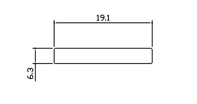 裝潢實心鋁條-19.1x6.3m/m