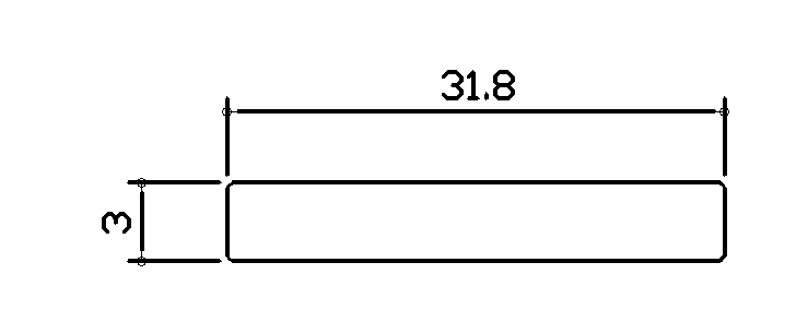 裝潢實心鋁條-31.8x3m/m