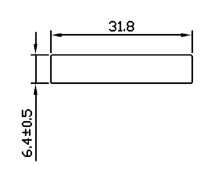 裝潢實心鋁條-31.8x6.4m/m