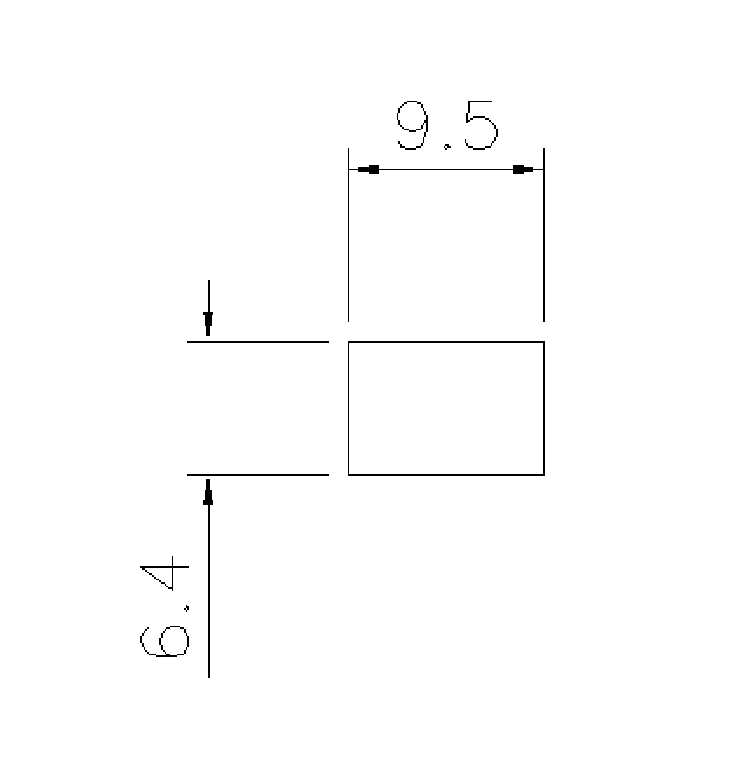 裝潢實心鋁條-6.4x9.5m/m